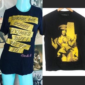 🔥LOT OF 2 Cardi B Concert T-Shirt Music Rap Size: Small
